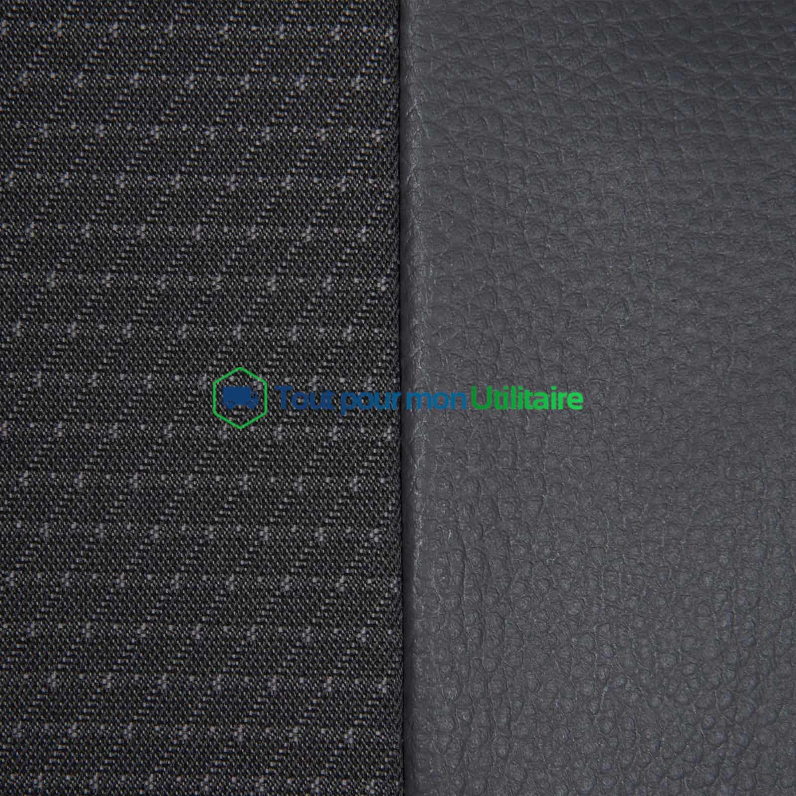matiere matière housse de siège en tissu et simili cuir pour Ford Custom 2014+ siège conducteur + banquette