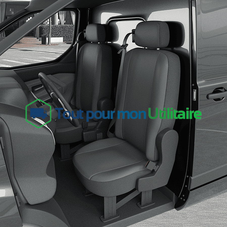 image matière housse de siège en simili cuir pour Volkswagen t5 2006-2019 2 sièges avant