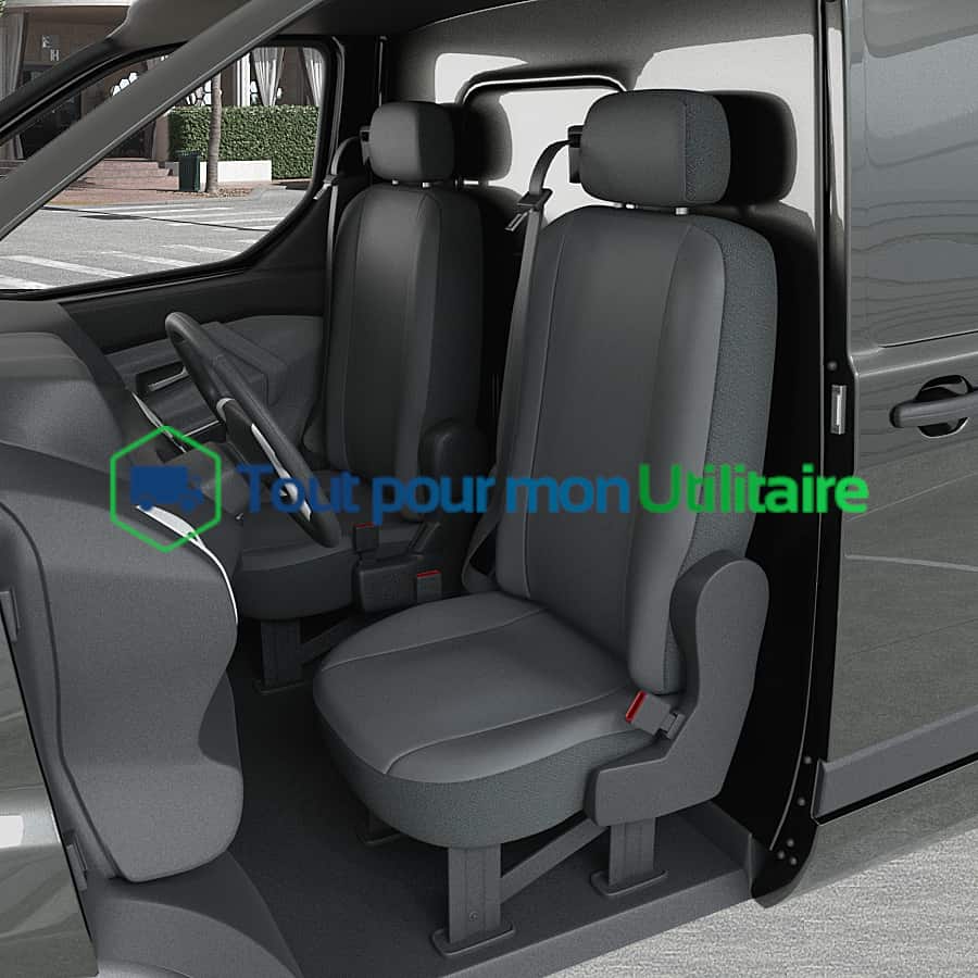 image Matiere housse de siège en simili cuir pour Toyota Proace 2016+ 2 sièges avant compatible airbag